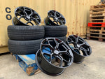 18” RS6 C8 style wheels Black 5x112 fits Audi VW and Mercedes