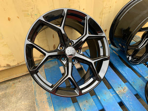 18” RS6 C8 style wheels Black 5x112 fits Audi VW and Mercedes