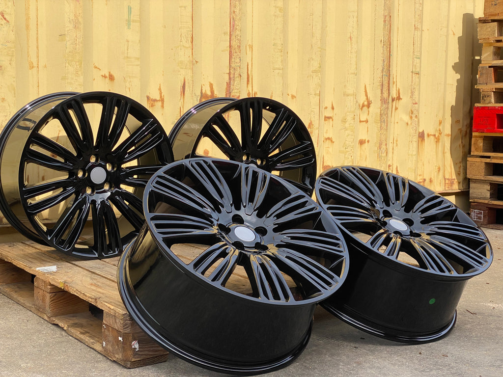 22" Autobiography style wheels Gloss black 5x120 Fits Land Rover