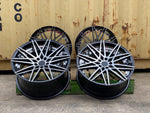 20" Aluwerks Koko wheels Black machined face & barrel fits Audi BMW Mercedes VW T5 T6