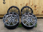 20" Aluwerks Koko wheels Black machined face & barrel fits Audi BMW Mercedes VW T5 T6