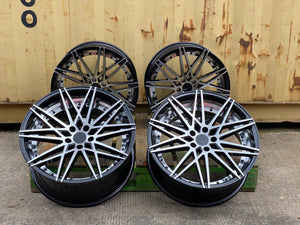 20" Aluwerks Koko wheels Black machined face & barrel fits Audi BMW Mercedes VW T5 T6