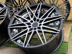 20" Aluwerks Koko wheels Black machined face & barrel fits Audi BMW Mercedes VW T5 T6