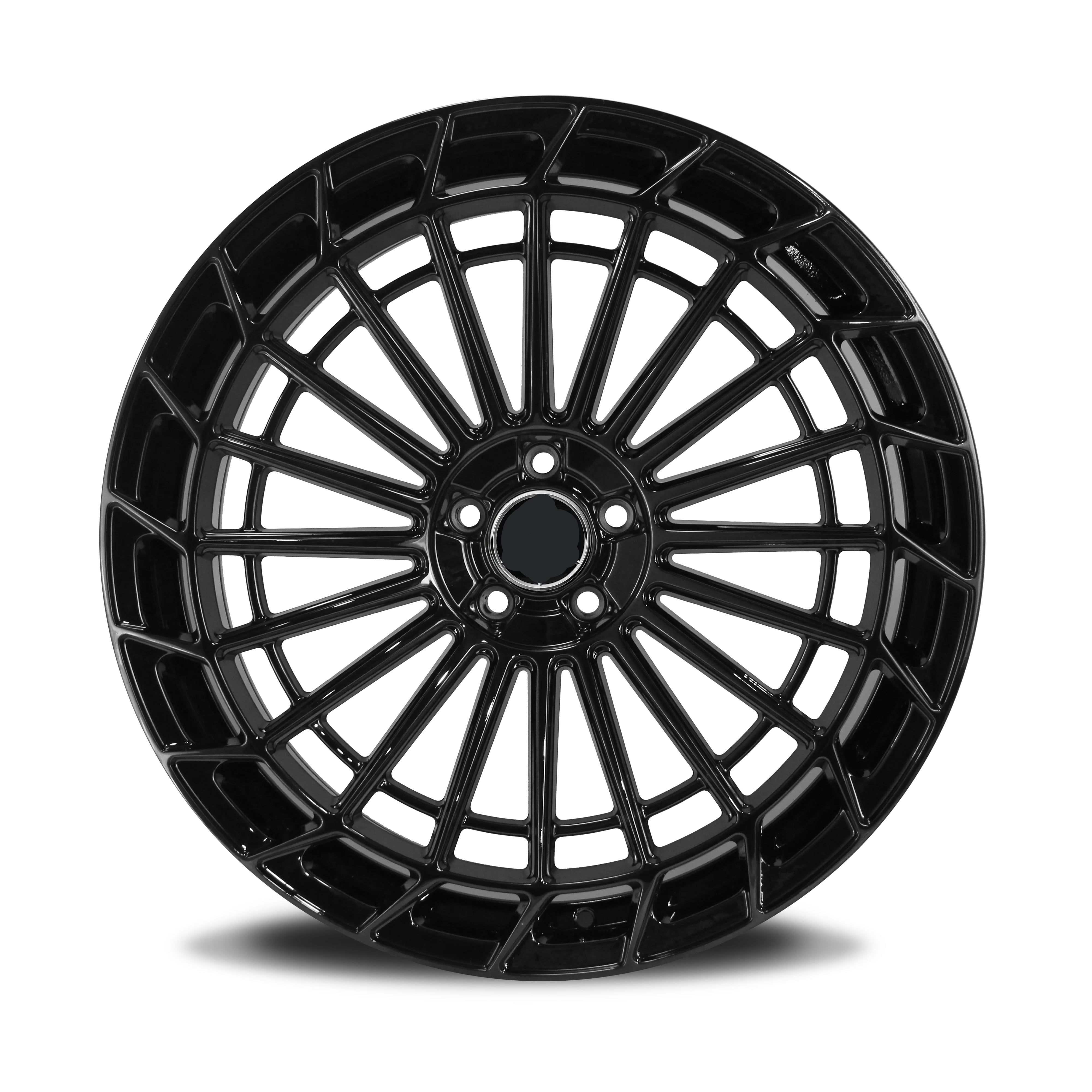 18" Aluwerks Avantgarde wheels Gloss Black 8.0 and 9.0 5x112 fits Mercedes Benz BMW Audi