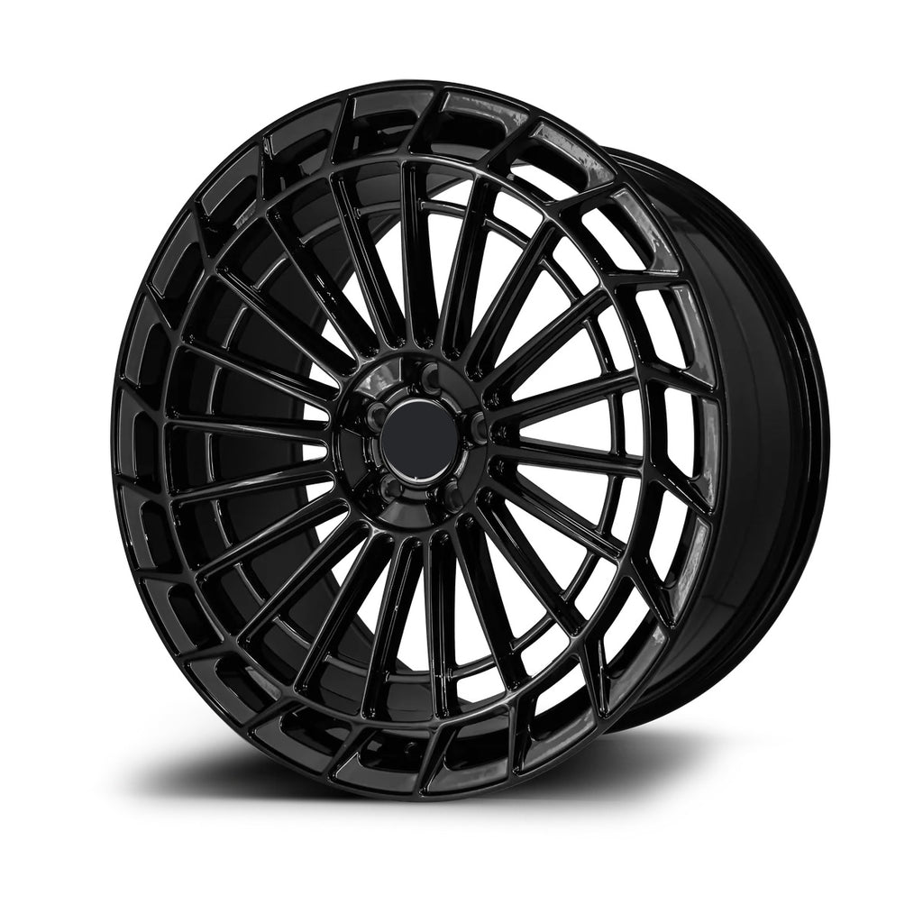 18" Aluwerks Avantgarde wheels Gloss Black 8.0 and 9.0 5x112 fits Mercedes Benz BMW Audi