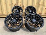 20" 826M G80 Competition Style 5x112 Staggered Alloy Wheels Black  BMW 3 4 5 Series