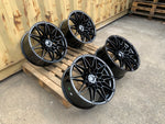 19" 826M G80 Competition Style Staggered Alloy Wheels Black  BMW 3 4 5 Series