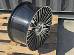 20" Maybach style wheels Gloss Black machined face 8.5 and 9.5 5x112 fits Mercedes Benz BMW Audi