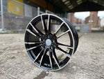 19" F90 Comp 706M Style 5x112 Staggered Alloy Wheels Black Polished New BMW 3 4 5 6 Series