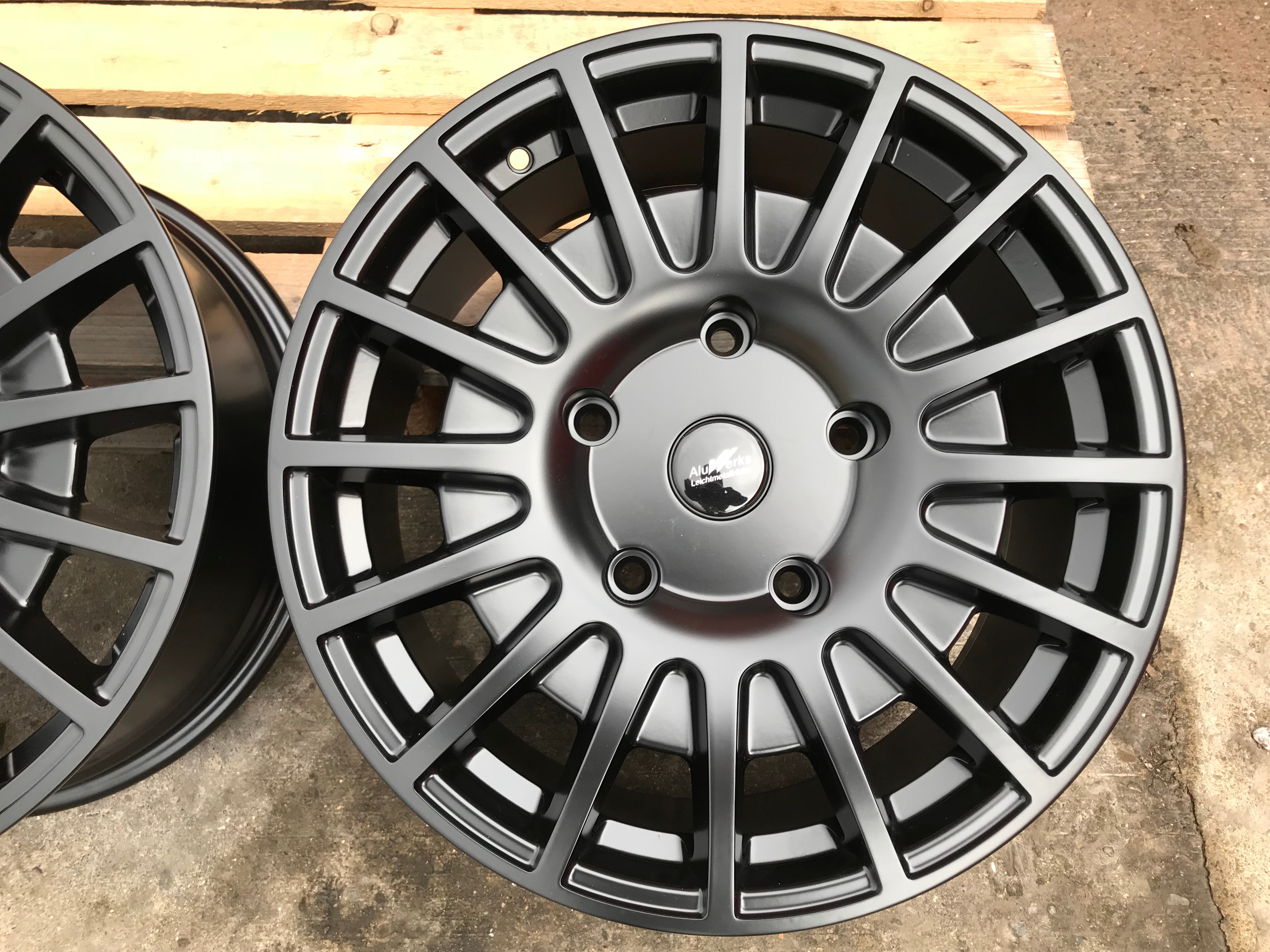 18" Aluwerks RST Transit style wheels Black 5x160 fits Transit Custom Van