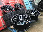 20” R8 style wheels Gloss Black 5x112 fits Audi