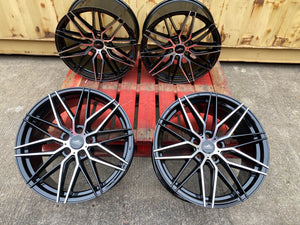 20" Aluwerks Tokura wheels Black Polished fits Audi BMW Mercedes VW Ford Vauxhall