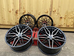 19" Aluwerks Tokura wheels Black Polished fits Audi BMW Mercedes VW Ford Vauxhall