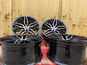 20" Aluwerks Tokura wheels Black Polished fits Audi BMW Mercedes VW Ford Vauxhall