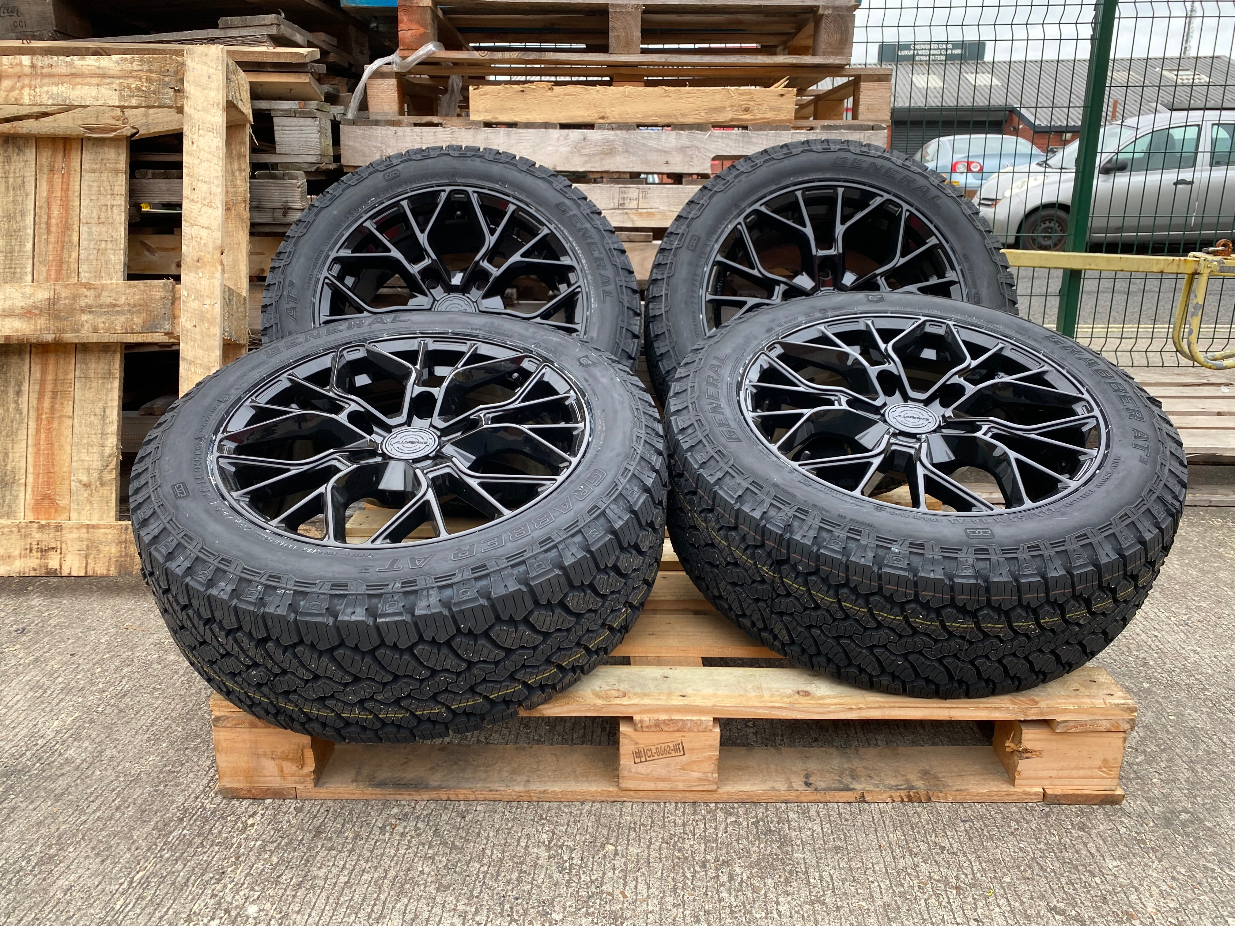 18" Aluwerks XT1- FF Transit style wheels Black 5x160 fits Transit Custom Van 1000KG HIGH LOAD