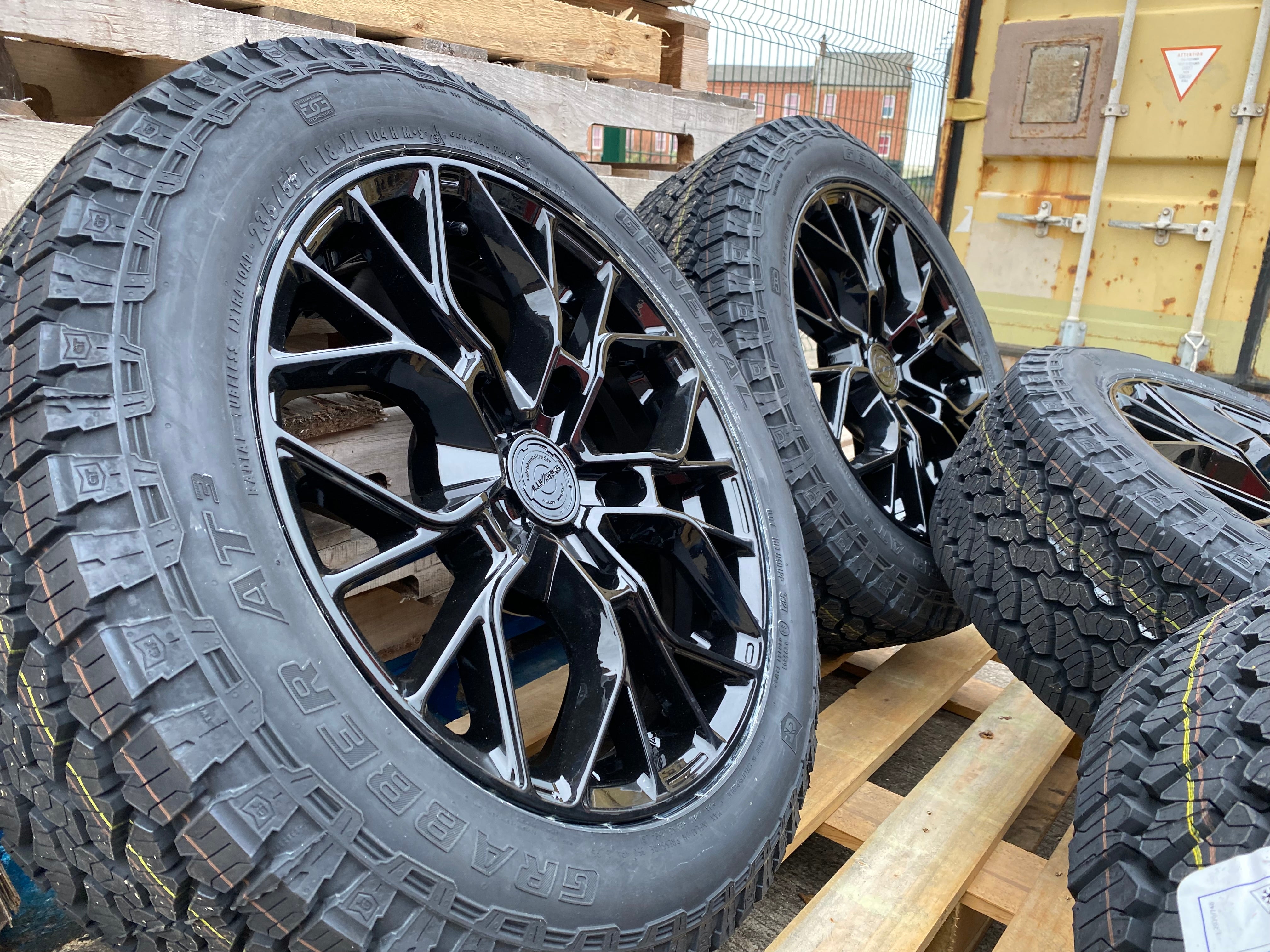 18" Aluwerks XT1- FF Transit style wheels Black 5x160 fits Transit Custom Van 1000KG HIGH LOAD