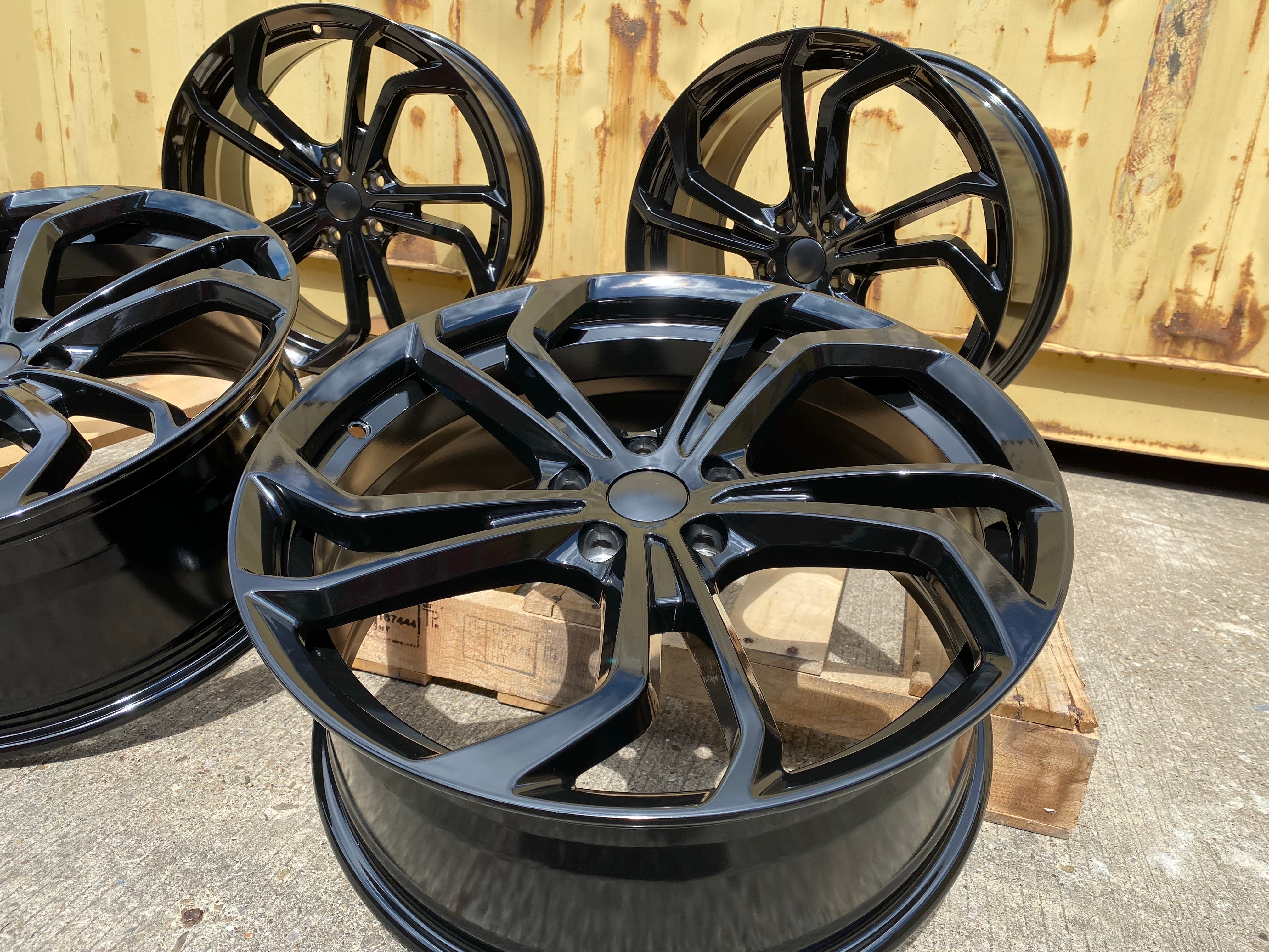 19" TCR Gti Golf R style wheels Black 5x112 fits Volkswagen