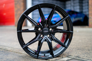 19" Aluwerks Spyder wheels Gloss Black fits Audi BMW Mercedes VW Ford Vauxhall