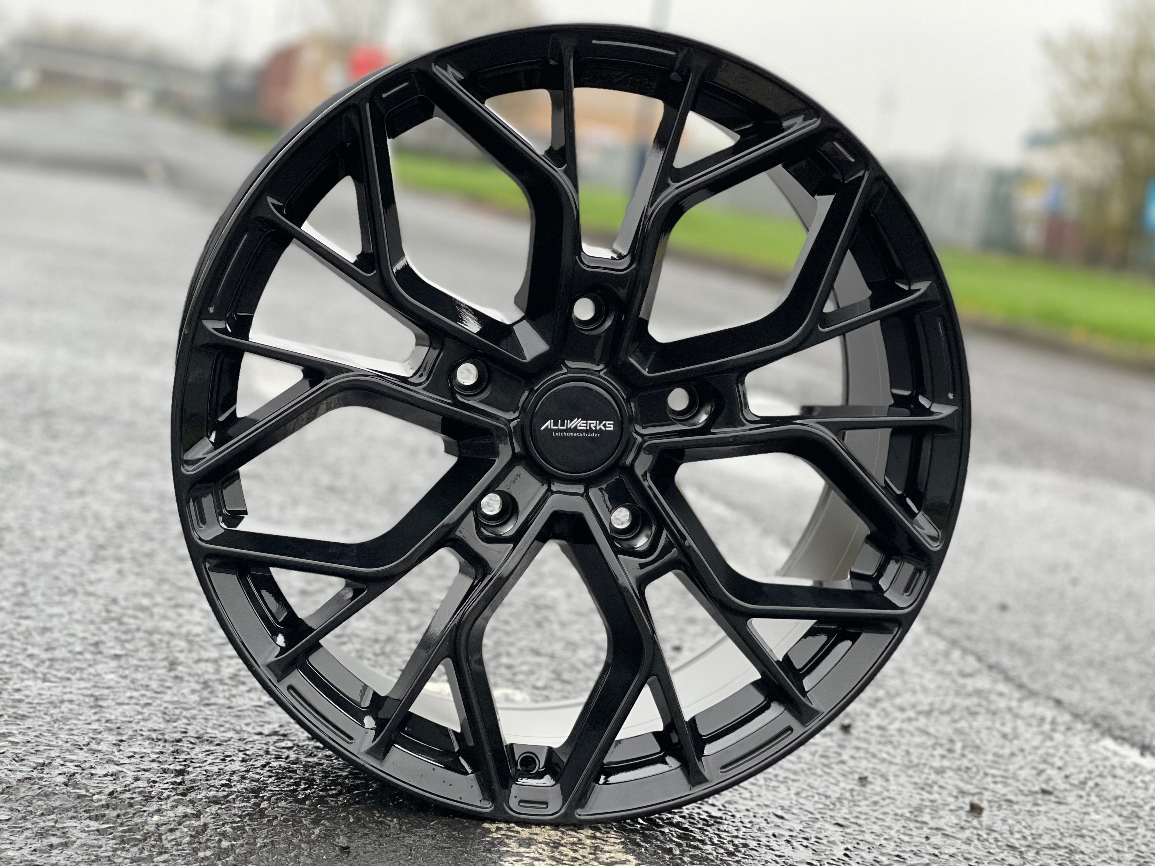 20" Aluwerks XT1-FF Flow form Transit style wheels Black 5x160 fits Transit Custom Van 1000KG HIGH LOAD