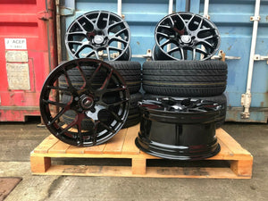 18" Aluwerks DTM wheels Gloss Black fits Audi BMW Mercedes VW Ford Vauxhall