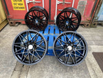 19" 666M Competition Style Staggered Alloy Wheels Black  BMW 3 4 5 Series