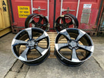 19” Rotor V2 style wheels Black Machined face 5x112 et42 fits Audi A3 VW Golf