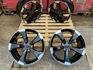 19” Rotor V2 style wheels Black Machined face 5x112 et42 fits Audi A3 VW Golf