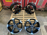19” Rotor V2 style wheels Black Machined face 5x112 et42 fits Audi A3 VW Golf